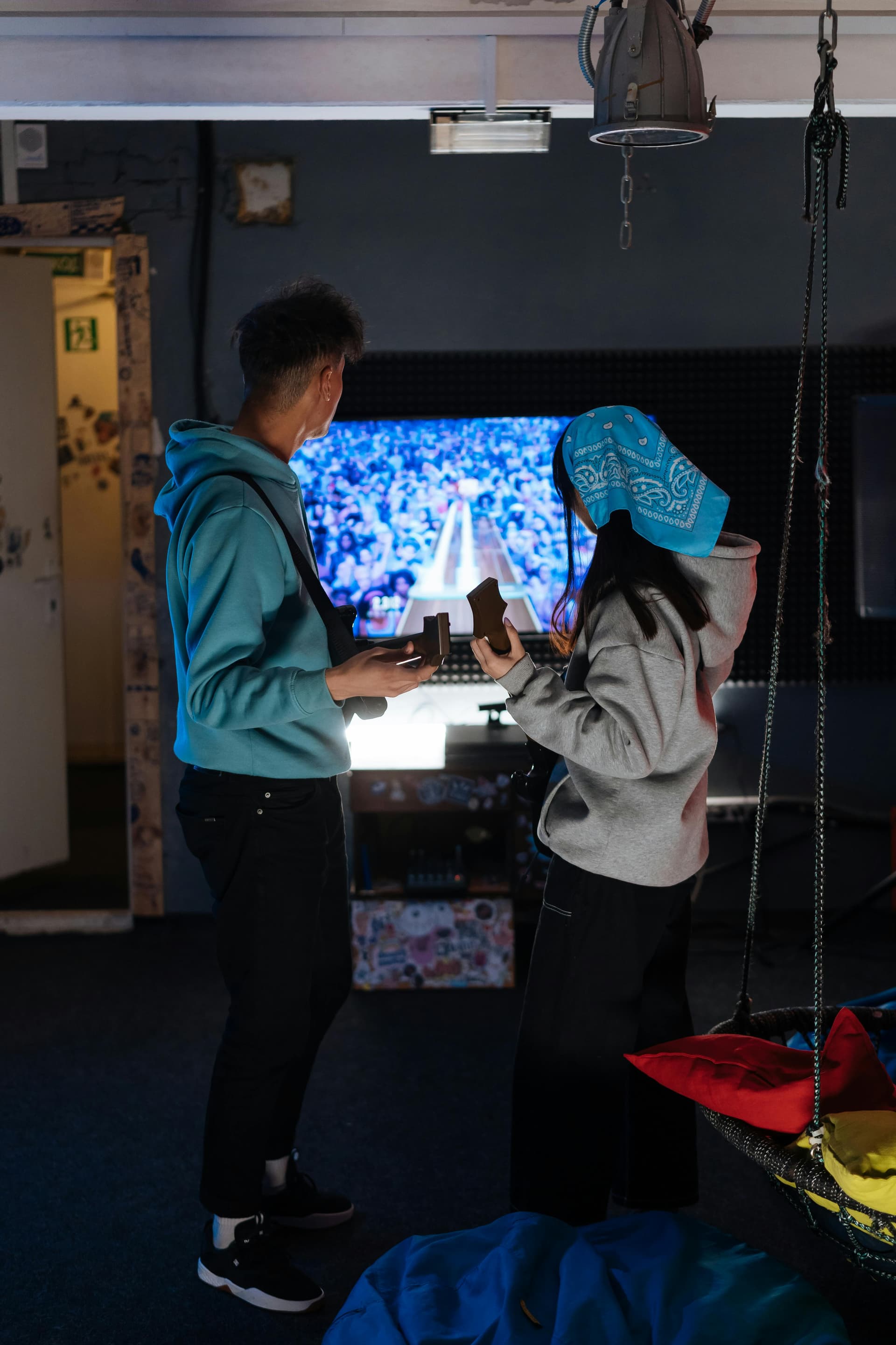 Makeup artist applying bold eyeshadow
